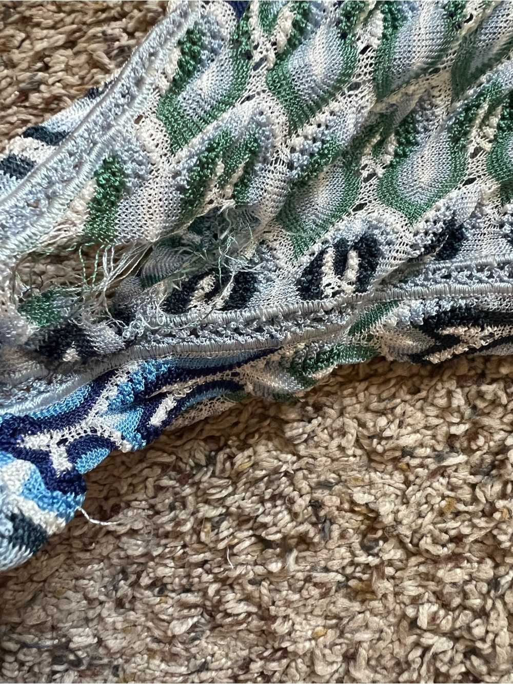 Missoni Mare Blue White Knit Swim Coverup Size S Flaws - Picture 8 of 9